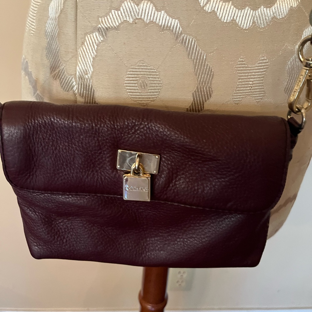 Calvin Klein Dark Burgundy Crossbody Bag